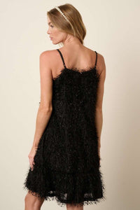 Mittoshop Feather Ruffle Hem Mini Cami Dress.