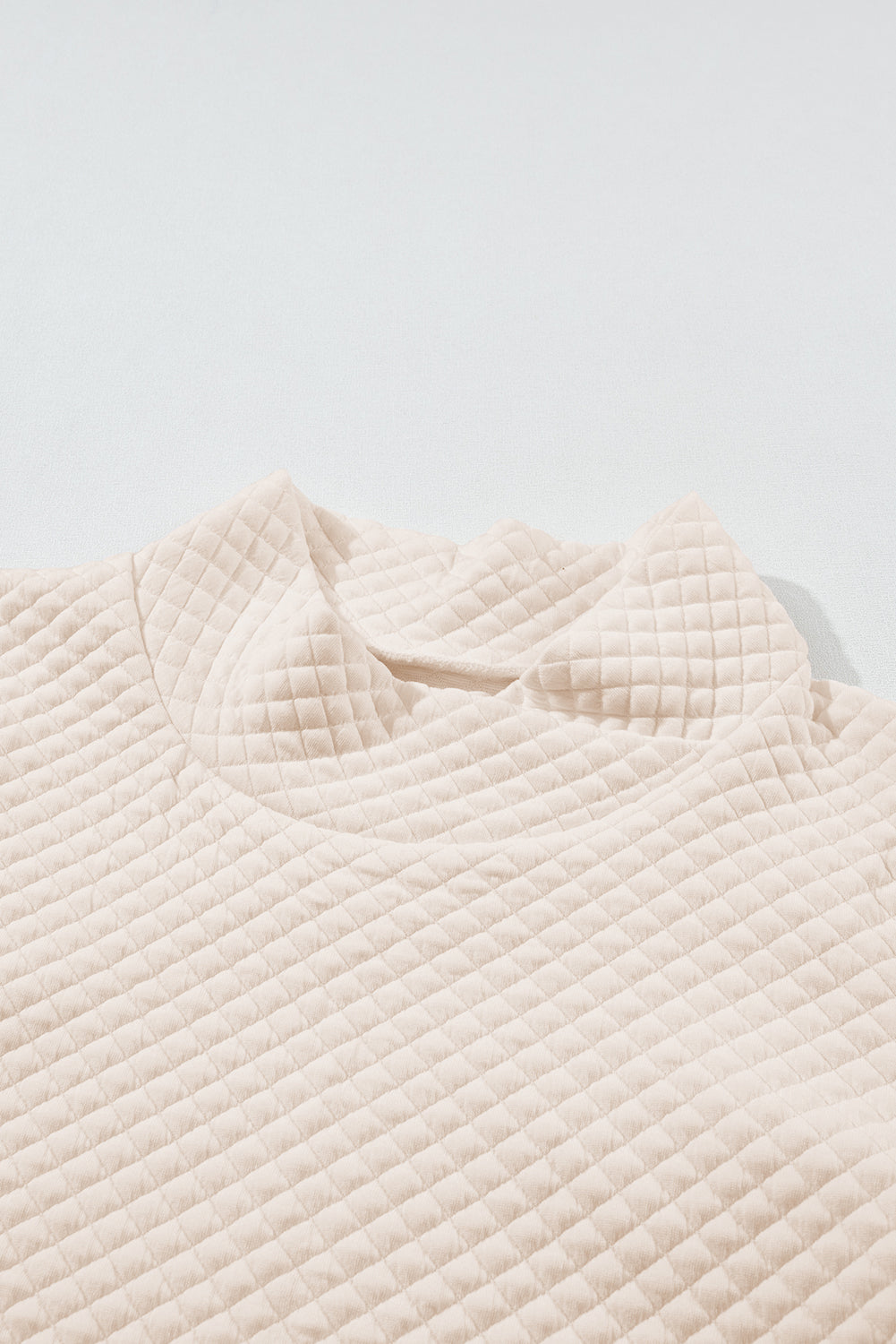 Textured Turtleneck Long Sleeve Sweatshirt.