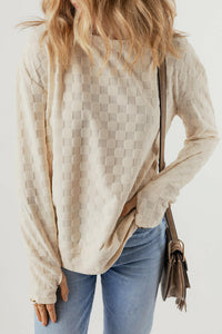 Tiffany Textured Thumbhole Sleeve Top.