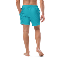 Men's Classic Teal Recycled Mid-Length UPF 50+ Swim Shorts.