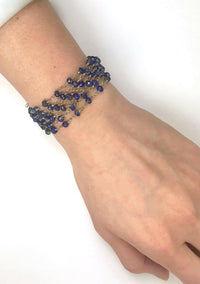 Lapis Lazuli Sterling Silver Bracelet.