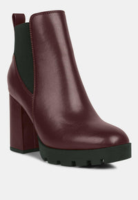 Bolt Block Heeled Chelsea Boots by Ruw.