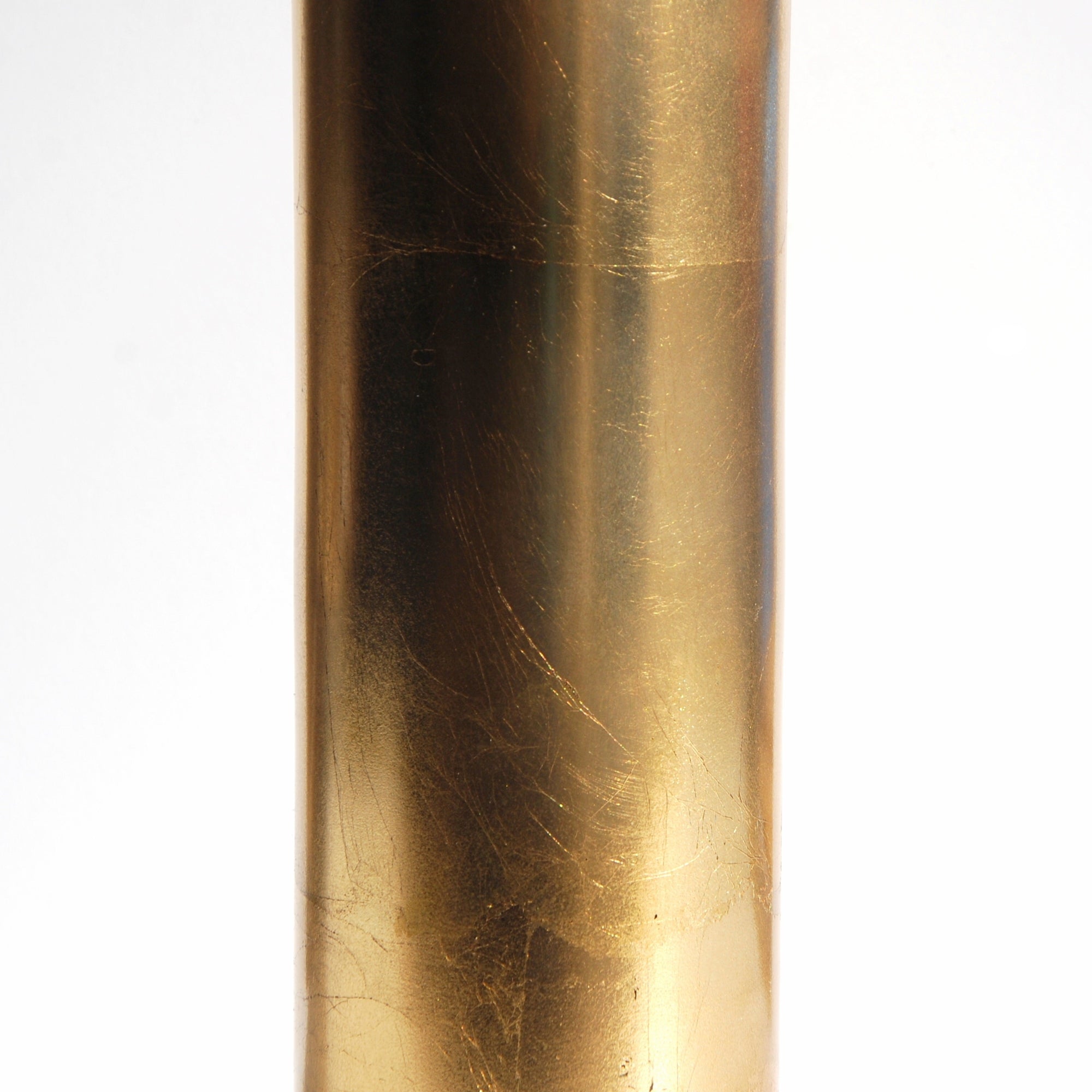 GILT 20" Gold Gilded Cylinder Vase.