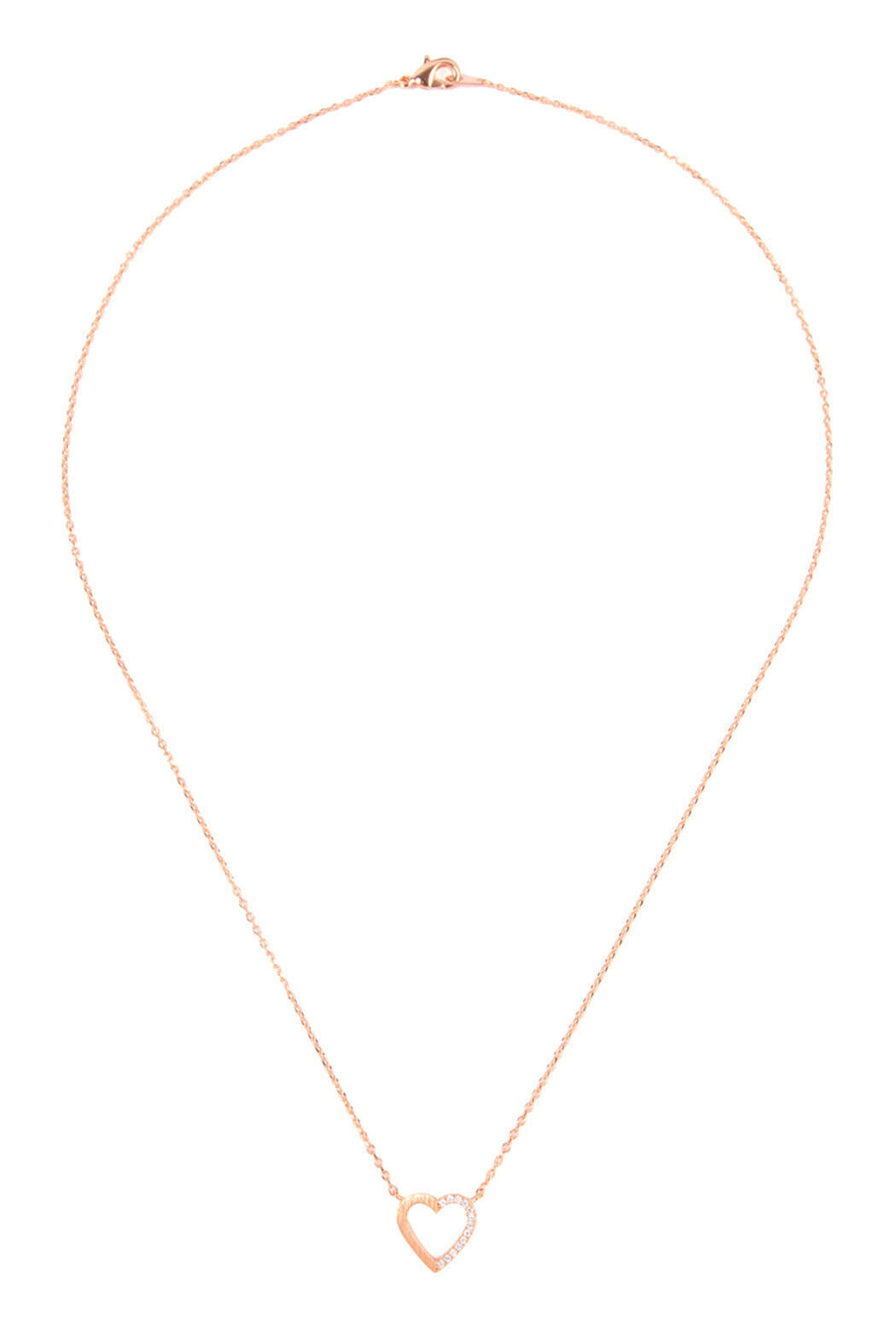 Heart Crystal Pave Necklace.