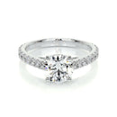 Round Brilliant Lab Grown Diamond Engagement Ring (F/Vs) in 14K White Gold - Choice of 1ctw or 2ctw.