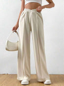 Elastic Waist Wide Leg Pants.