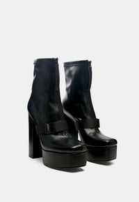 Boomer Chunky High Block Heel Boots