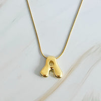 Balloon Letter Initial Necklace.