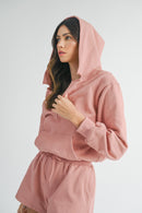 MABLE French Terry Hooded Romper.