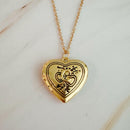 Nostalgic Heart Initial Open Locket Necklace.