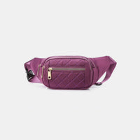 Zenana Quilted Multi Pocket Waist Belt Bag.