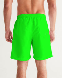 Neon Green 7" Classic Men Swim Trunk.