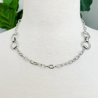 Double Equestrian Chain Necklace.