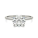 2 CTW Round Lab Grown Diamond Solitaire Engagement Ring 14K White Gold (G-Vs).