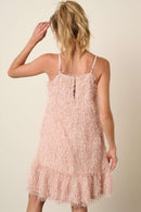 Mittoshop Feather Ruffle Hem Mini Cami Dress.