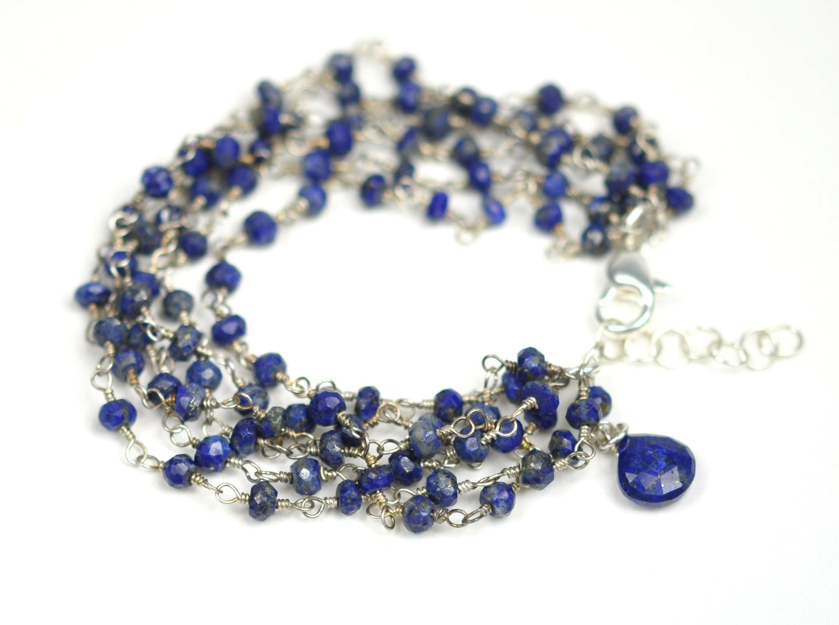 Lapis Lazuli Sterling Silver Bracelet.