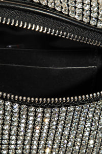 Fame Pave Rhinestone Crossbody Bag.