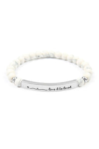 "Love and Be Loved" Natural Stone Stretch Bracelet.