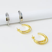 Irene Dimensional Hoop Earrings