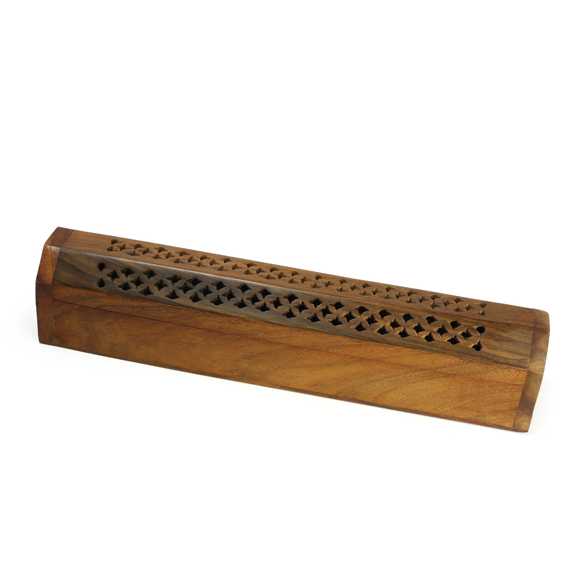 Incense Burner - Storage Wooden Box ~ Cutwork Cover.