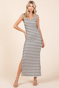 Mittoshop Striped Scoop Neck Sleeveless Maxi Dress.