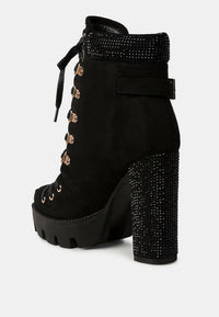 Birch Block Heeled Ankle Boots.