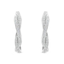 Sterling-Silver Diamond Hoop Earring (0.75 Cttw, I-J Color, I2-I3 Clarity).