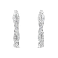 Sterling-Silver Diamond Hoop Earring (0.75 Cttw, I-J Color, I2-I3 Clarity).