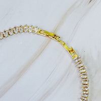 Marquise Cut Sparkle Tennis Necklace.