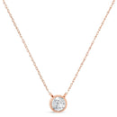 .925 Sterling Silver Round-Cut Diamond Bezel 18" Pendant Necklace (J-K Color, I1-I2 Clarity).