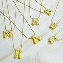 Balloon Letter Initial Necklace.