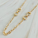 Double Equestrian Chain Necklace.