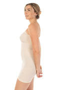 Seamless Strapless Full Body Shaping Slip Pale Pink.