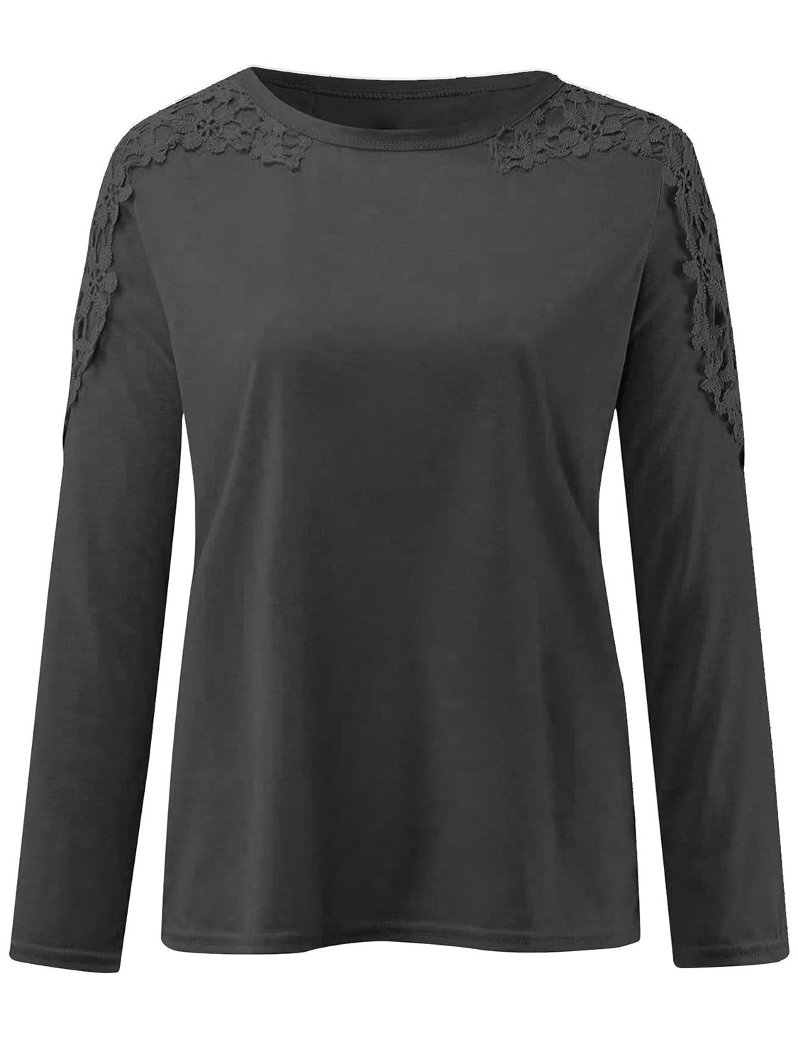 Full Size Cutout Round Neck Long Sleeve T-Shirt.