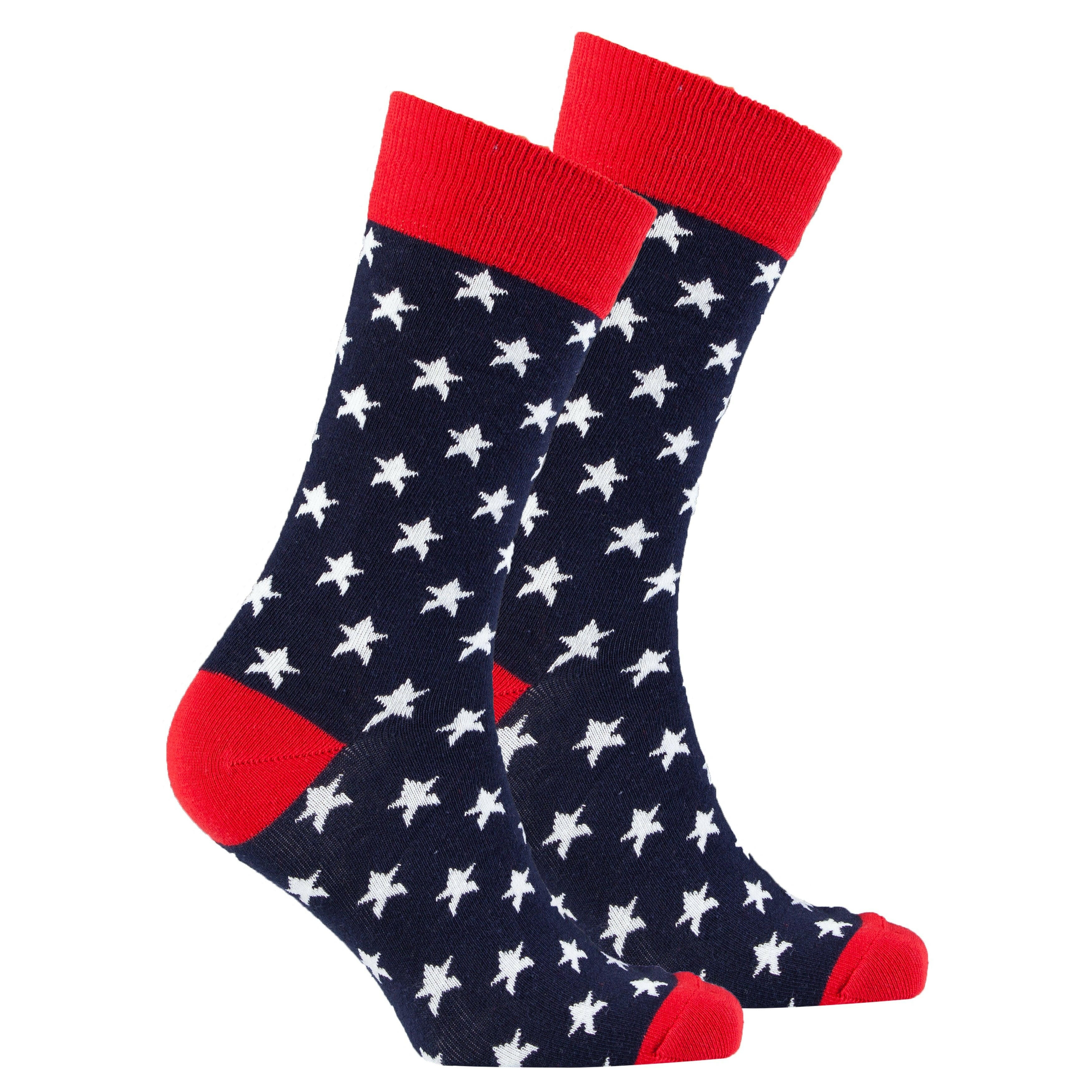 Men's Usa Patriotic Stars Socks.