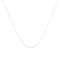 10K Gold 0.5 Mm Slender & Dainty Fine Rope Chain Necklace.