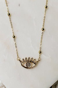 Bright & Studded Eye Necklace.