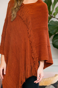 Asymmetric Fringe Poncho.