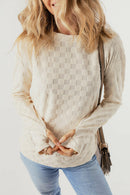 Tiffany Textured Thumbhole Sleeve Top.