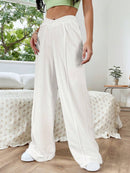 Elastic Waist Wide Leg Pants.