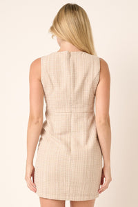 Mittoshop Tweed Sleeveless Mini Dress.