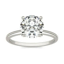 2 CTW Round Lab Grown Diamond Solitaire Engagement Ring 14K White Gold (G-Vs).