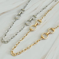 Double Equestrian Chain Necklace.