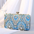 Clutch Handbag Luxury Diamond Rhinestone Clutch Bag Pearls Beaded Chain Handbags.