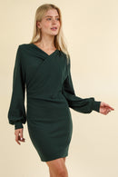 VERY J Ruched Detail Bodycon Mini Dress.