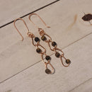 Handmade Tiger's Eye Horse Shoe Link Chain Earrings