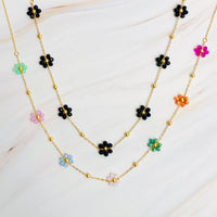 Flower Field Romance Beaded Necklace.