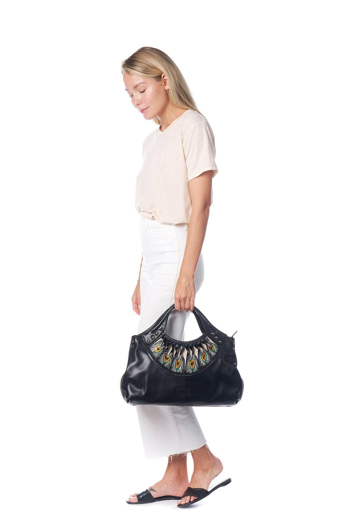 Feather Black Tote.