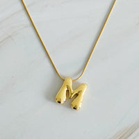 Balloon Letter Initial Necklace.