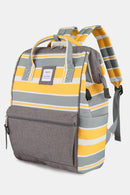 Himawari Striped Waterproof Nylon Backpack Bag with Side Pockets.